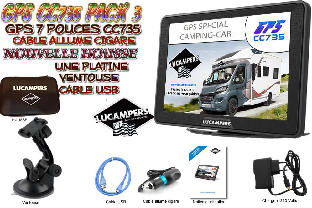 PS POUR CAMPING CAR LUCAMPERS CCC735, meilleur gps camping car