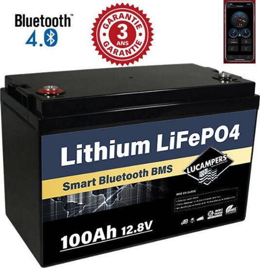 batterie lithium 12.8 volts 100Ah 