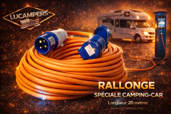 La rallonge CEE durable de Lucampers est un cordon d'alimentation de 20 mètres de long qui peut être très utile dans le jardin ou le garage, ou même en camping ! Ce câble d'alimentation est équipé d'un raccord vissé pratique pour le fixer sur différentes surfaces. Elle est étanche et résiste aux éclaboussures grâce à son indice de protection IP44